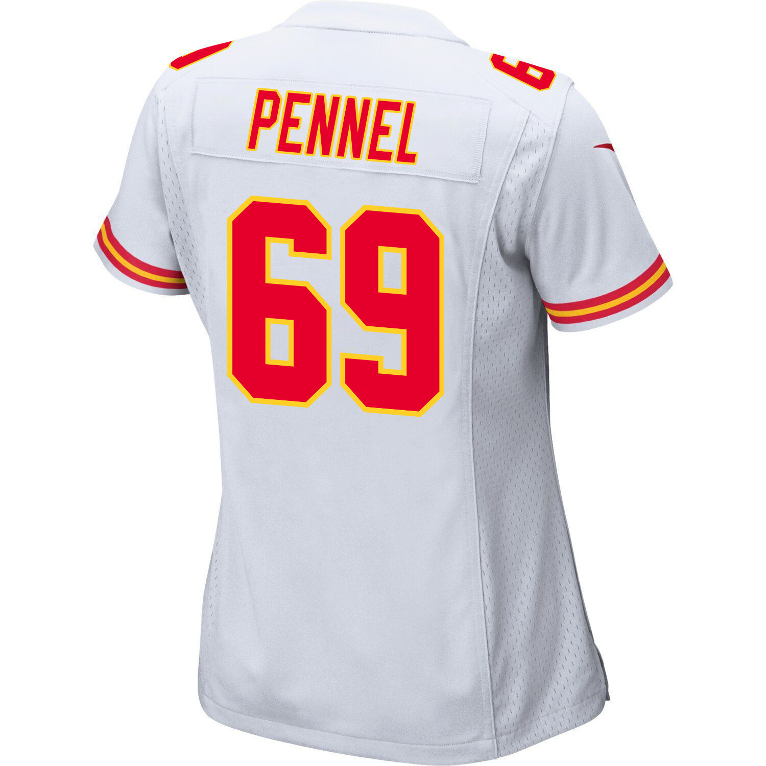Mike Pennel 69 Kansas City Chiefs Super Bowl LVIII Champions 4 Stars Patch Game Women Jersey - White JS9095 Saliibo - Image 3