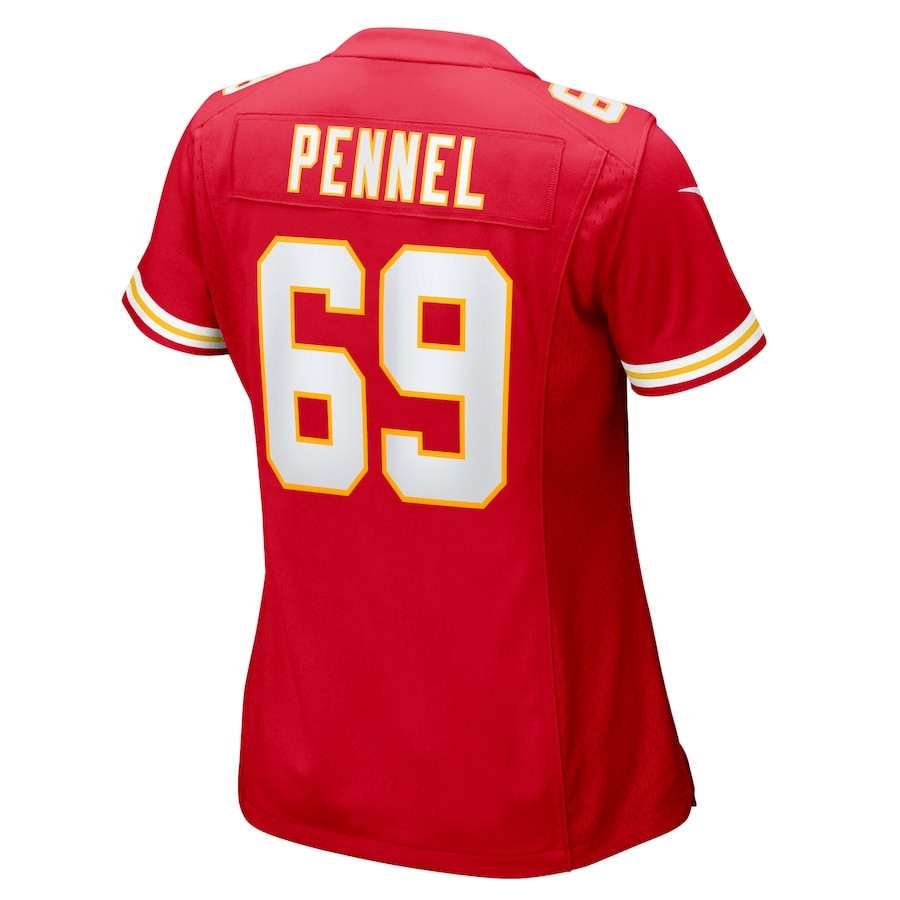 Mike Pennel 69 Kansas City Chiefs Women's Game Jersey - Red JS9768 Saliibo - Image 3