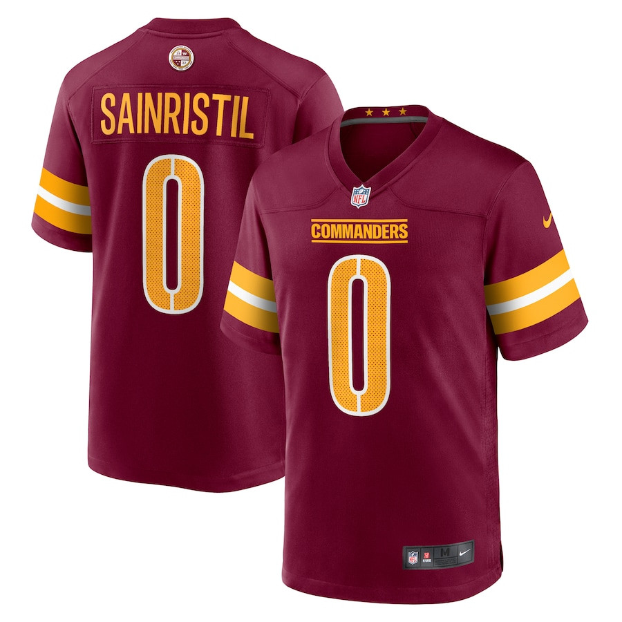 Mike Sainristil 0 Washington Commanders Game Men Jersey - Burgundy JS8988 Saliibo
