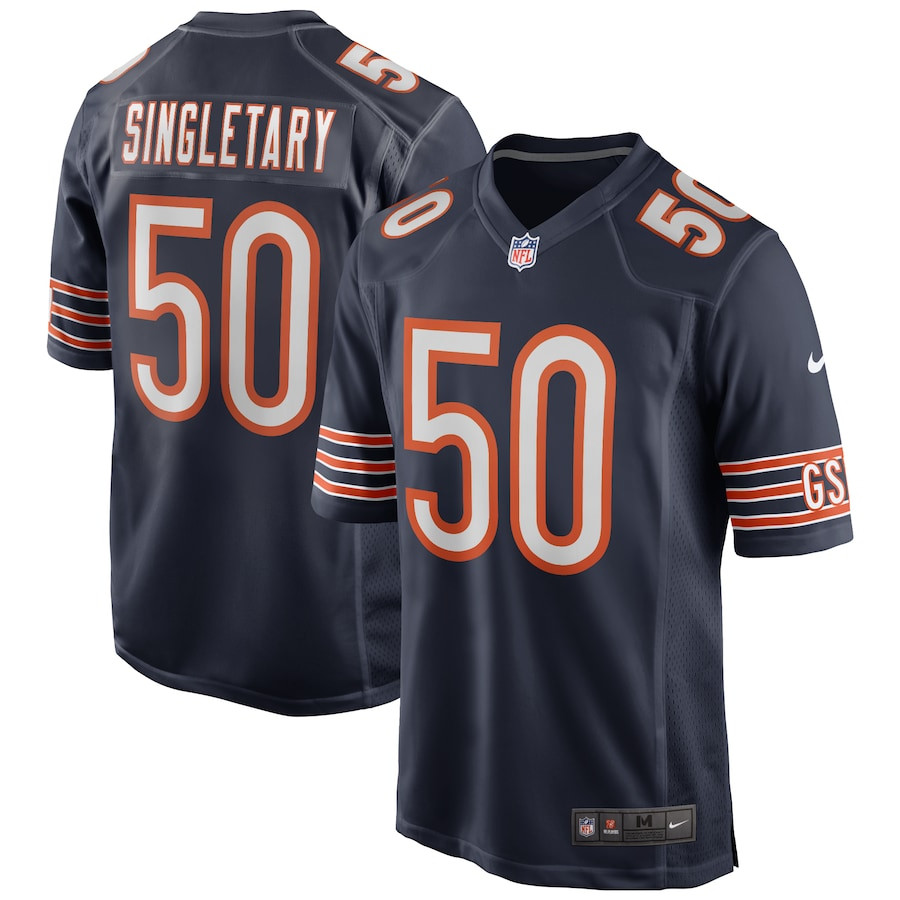 Mike Singletary 50 Chicago Bears Men Game Retired Jersey - Navy JS2599 Saliibo