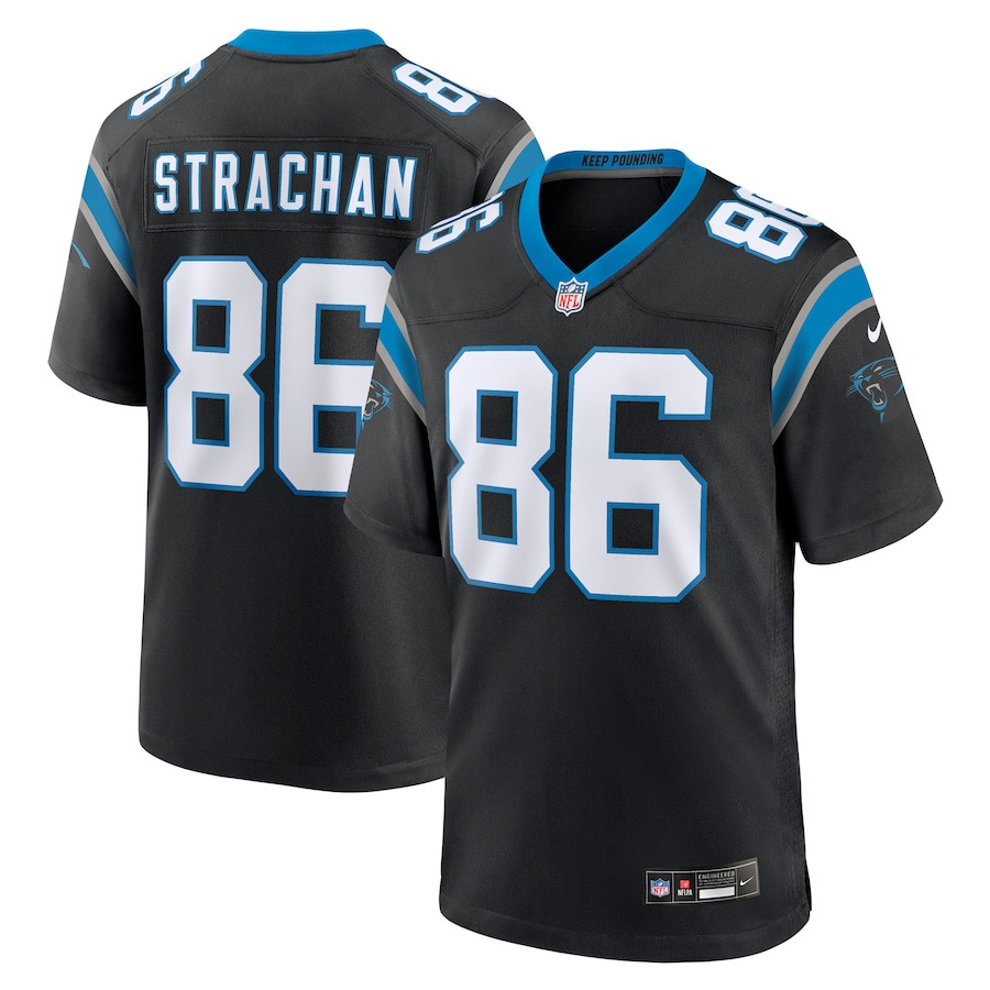 Mike Strachan 86 Carolina Panthers Game Men Jersey - Black JS4895 Saliibo