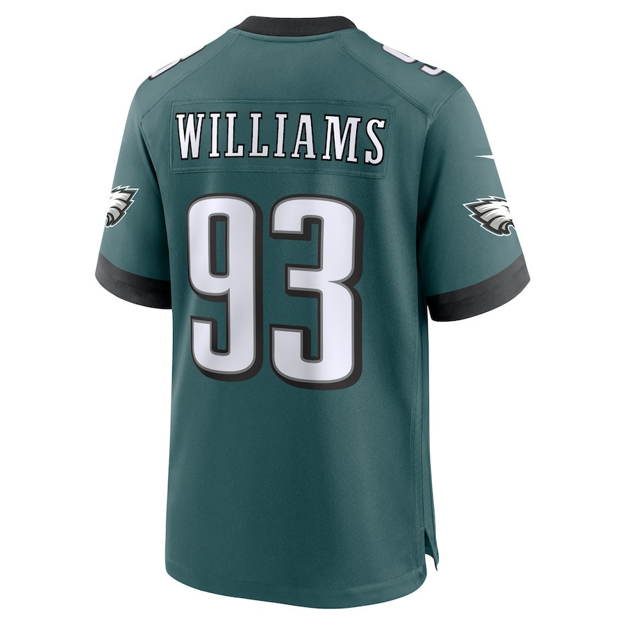 Milton Williams #93 Philadelphia Eagles Super Bowl LIX YOUTH Jersey - Midnight Green JS7936 Saliibo - Image 3