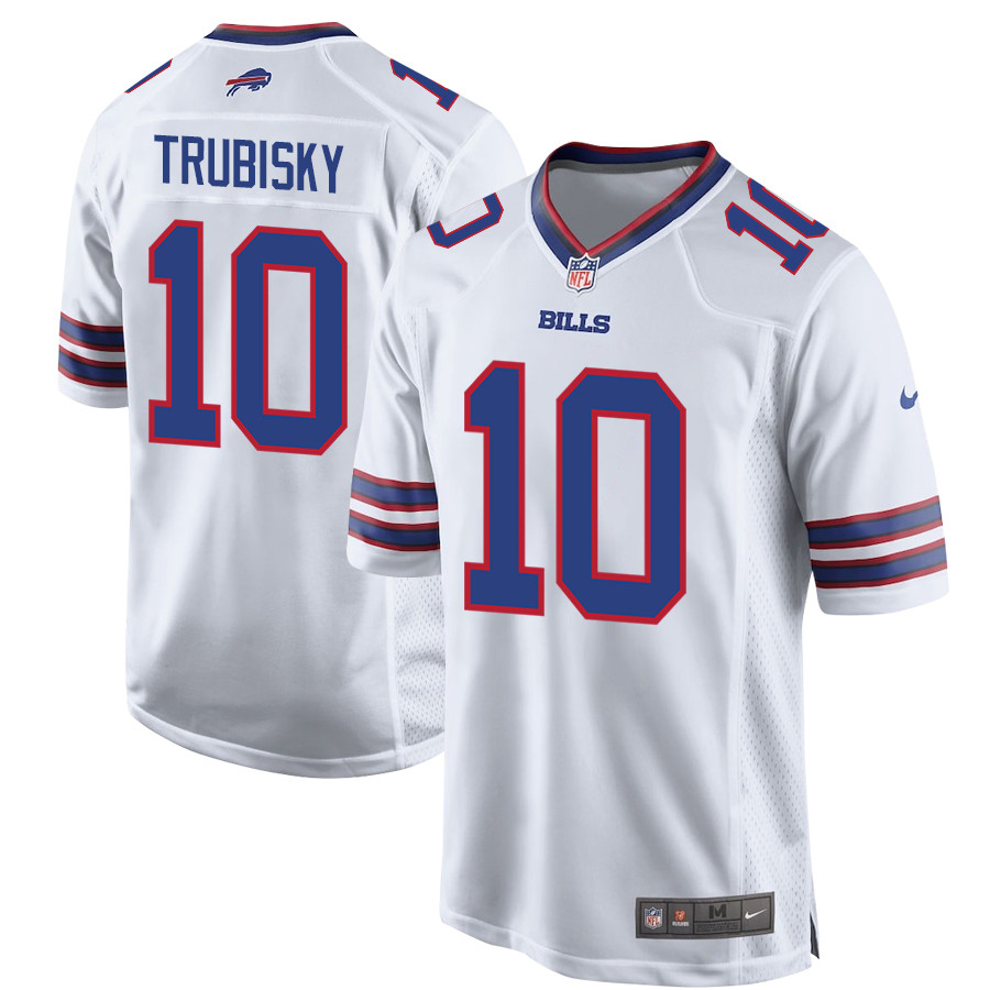 Mitch Trubisky 10 Buffalo Bills Team Game Men Jersey - White JS3560 Saliibo