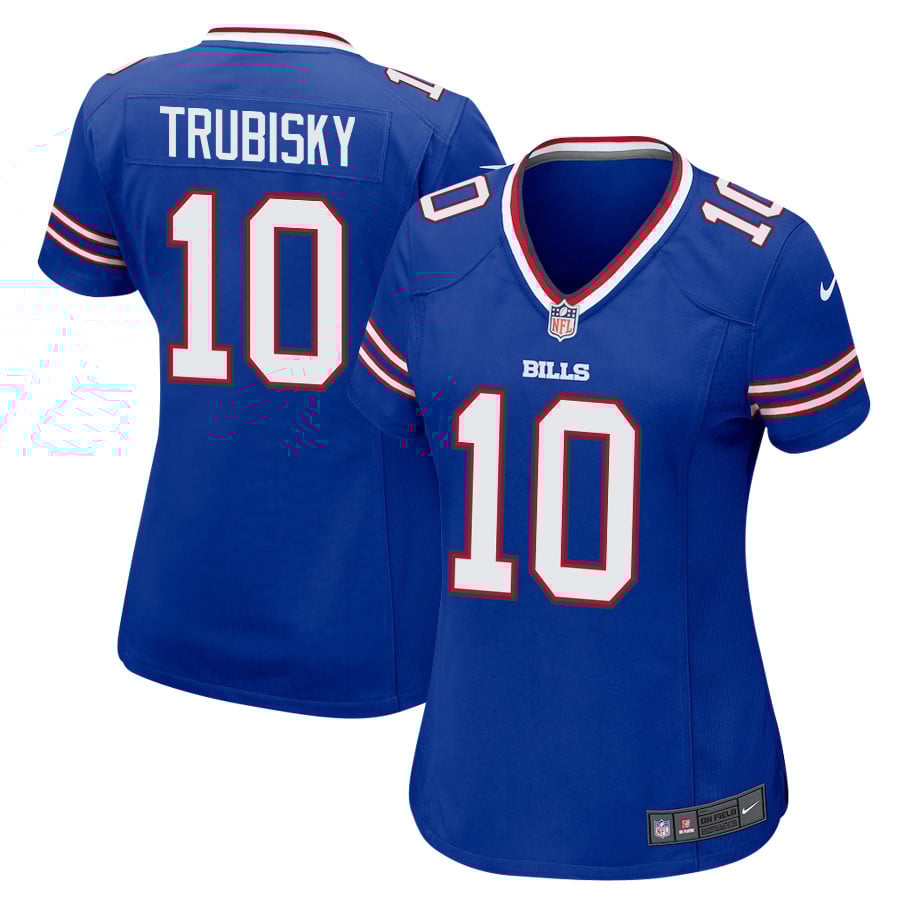Mitch Trubisky 10 Buffalo Bills Team Game Women Jersey - Royal JS7413 Saliibo
