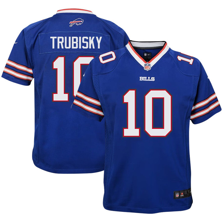 Mitch Trubisky 10 Buffalo Bills Team Game YOUTH Jersey - Royal JS2292 Saliibo