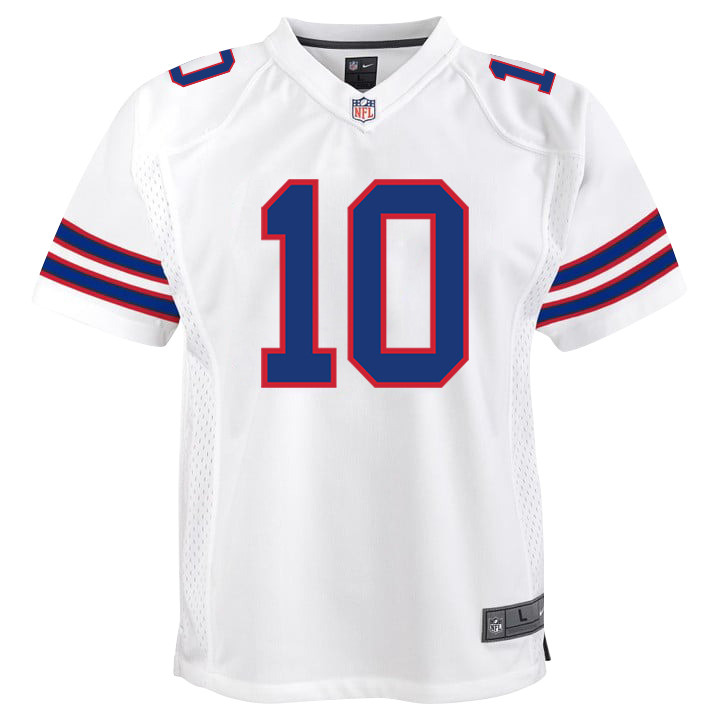 Mitch Trubisky 10 Buffalo Bills Team Game YOUTH Jersey - White JS7807 Saliibo - Image 3