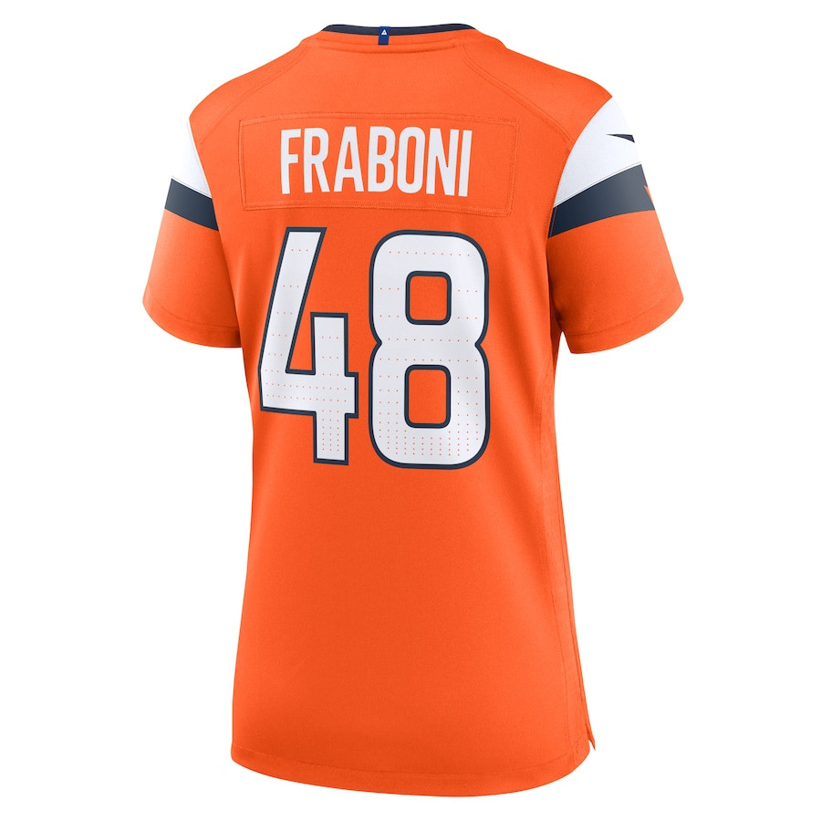 Mitchell Fraboni 48 Denver Broncos Women Team Game Jersey - Orange JS4566 Saliibo - Image 3