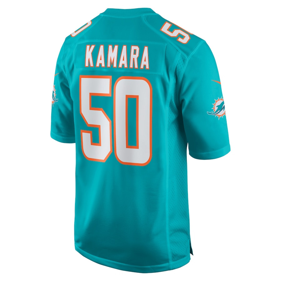 Mohamed Kamara 50 Miami Dolphins Game Men Jersey - Aqua JS3426 Saliibo - Image 3