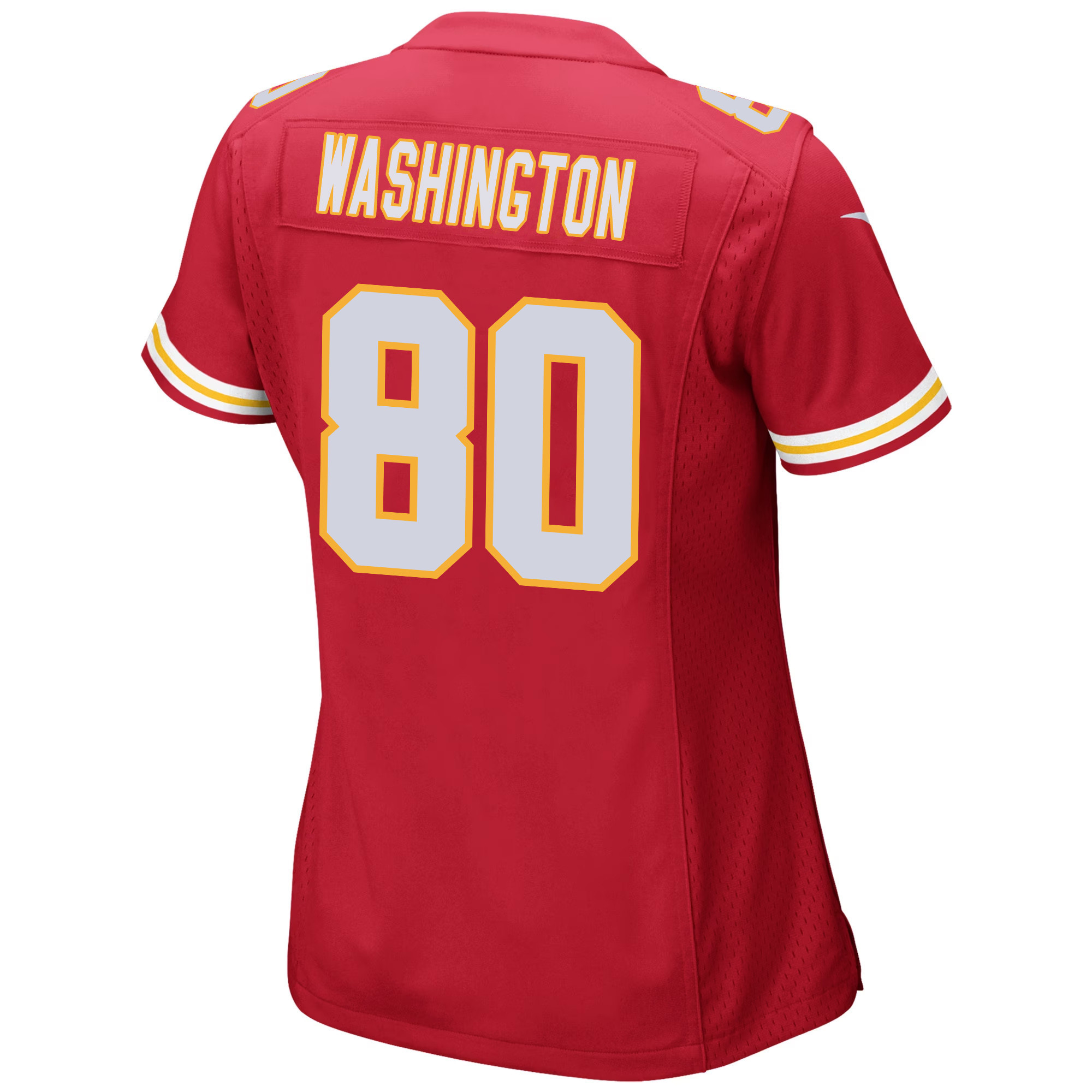 Montrell Washington 80 Kansas City Chiefs Super Bowl LVIII Patch Game Women Jersey - Red JS8984 Saliibo - Image 3