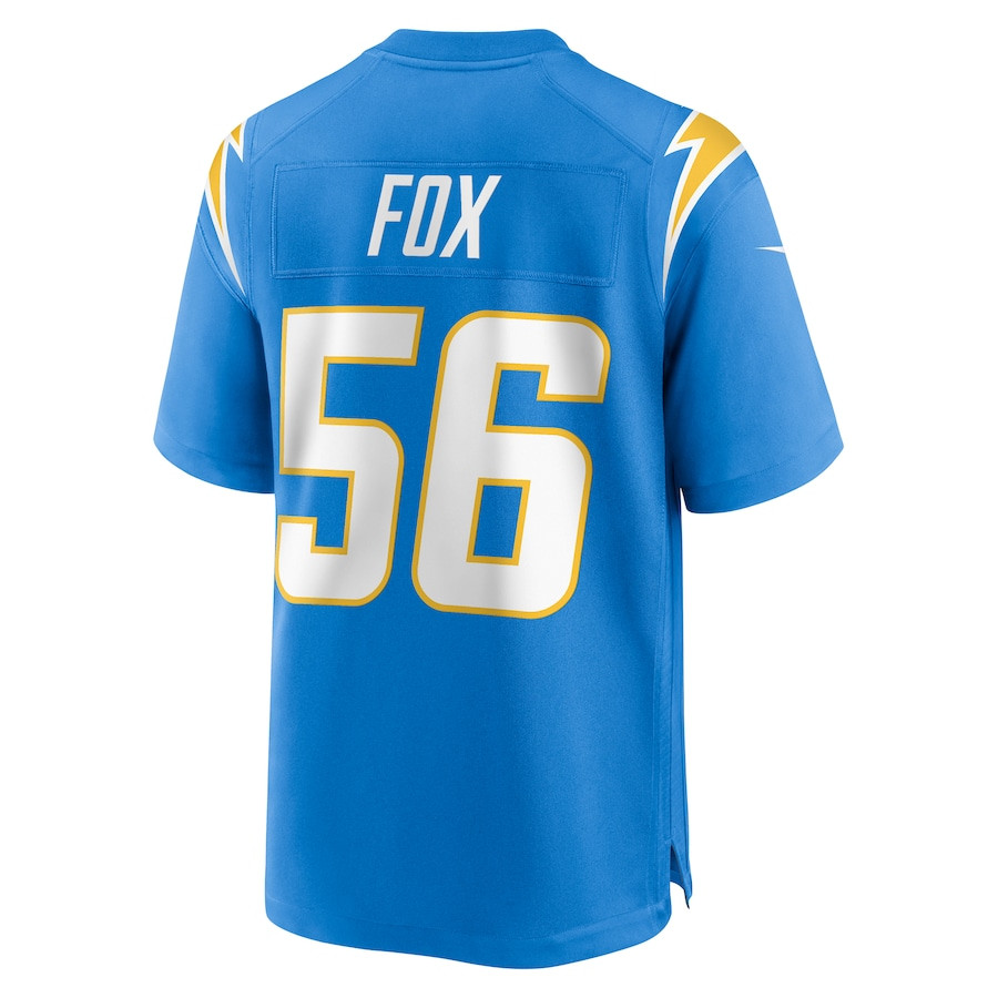 Morgan Fox 56 Los Angeles Chargers Team Game Men Jersey - Powder Blue JS8407 Saliibo - Image 3