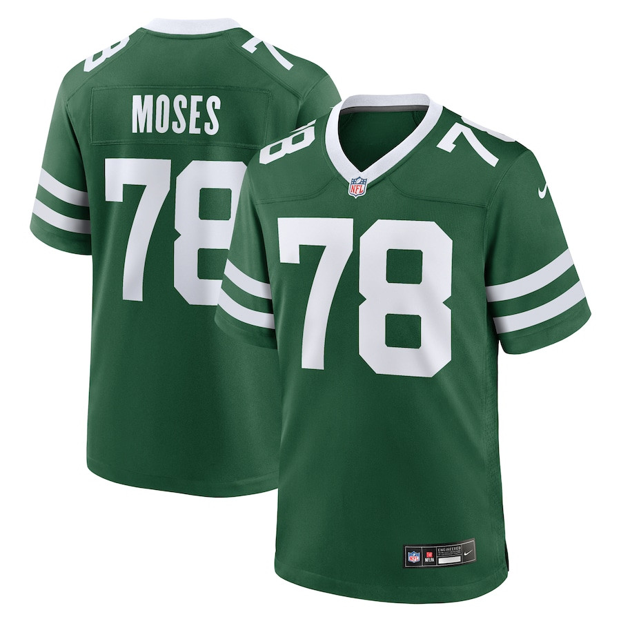 Morgan Moses 78 New York Jets Team Game Men Jersey - Legacy Green JS8404 Saliibo