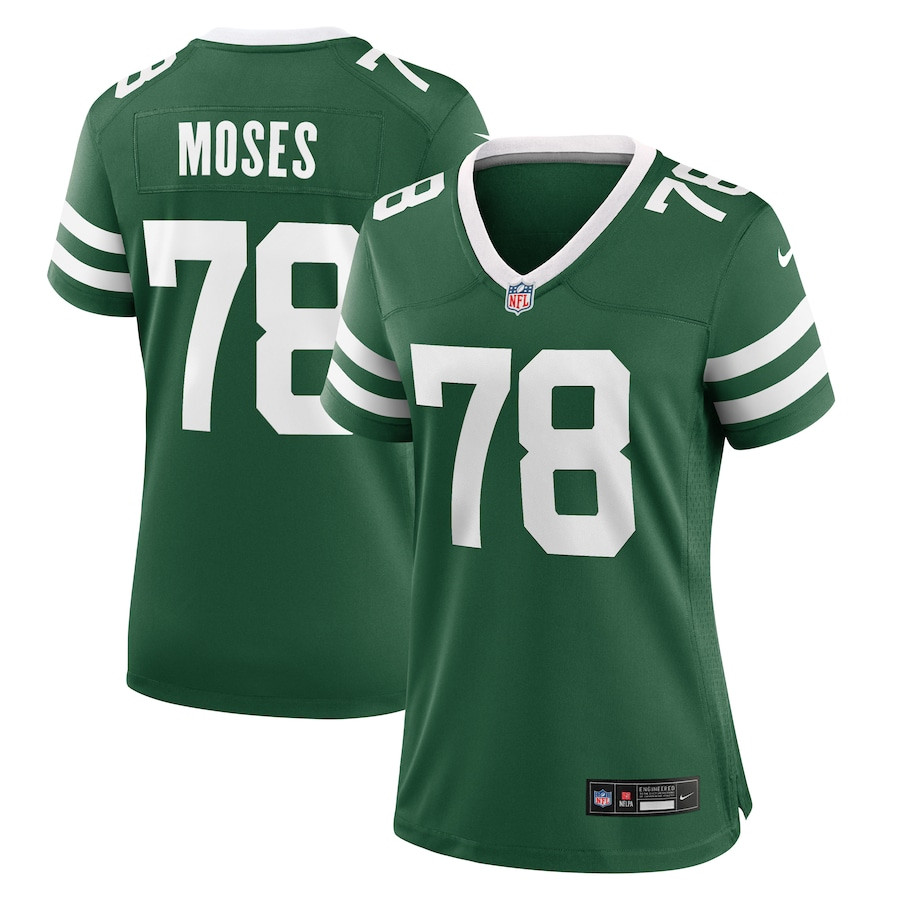 Morgan Moses 78 New York Jets Women's Team Game Jersey - Legacy Green JS8950 Saliibo