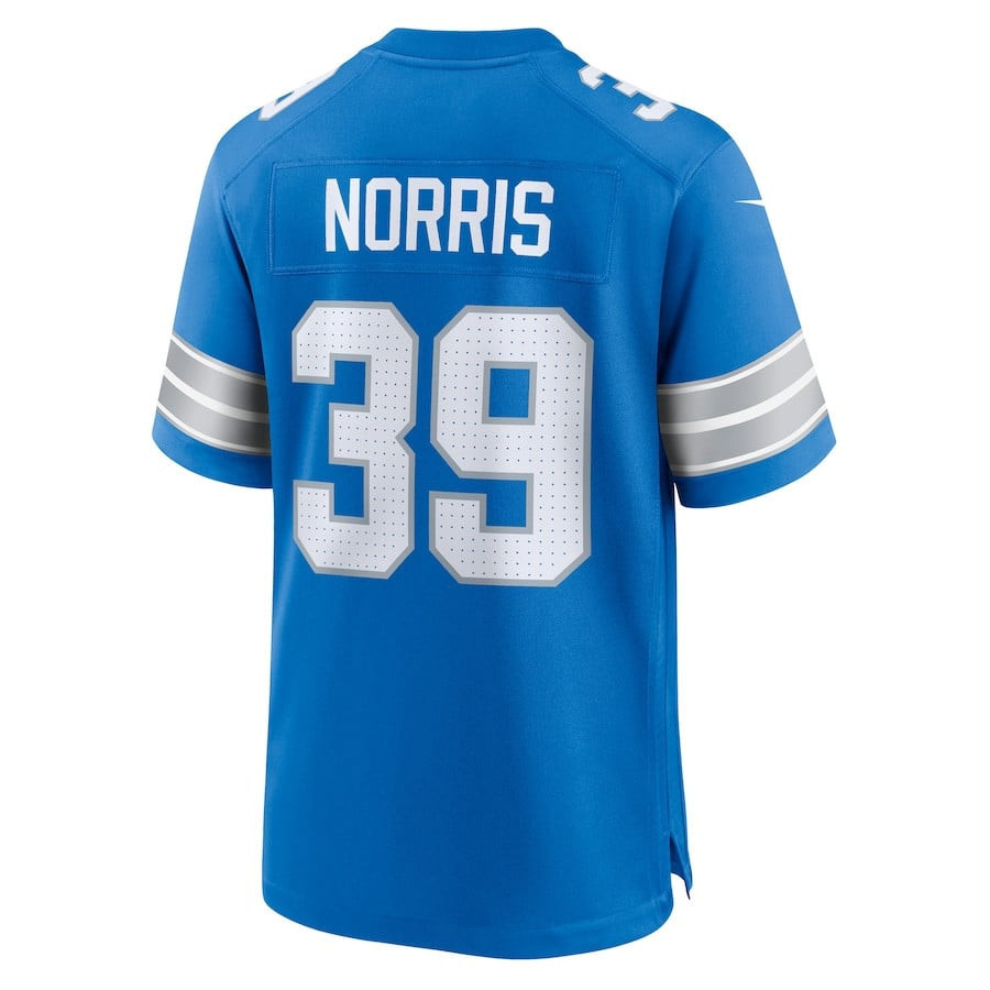 Morice Norris 39 Detroit Lions Game Men Jersey - Blue JS9458 Saliibo - Image 3