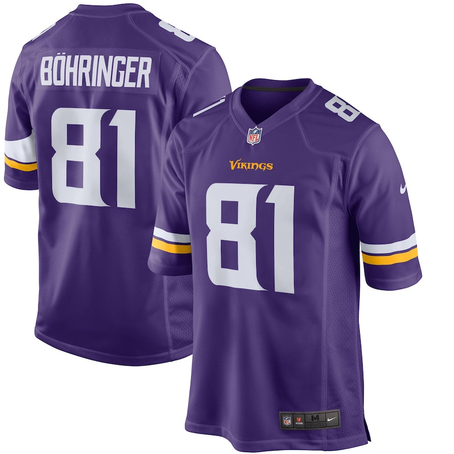 Moritz Bohringer 81 Minnesota Vikings Men Team Color Game Jersey - Purple JS6935 Saliibo