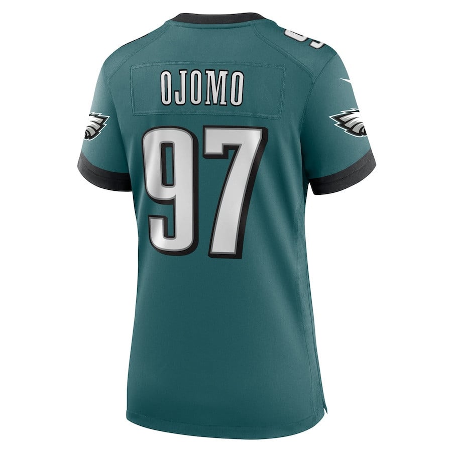 Moro Ojomo #97 Philadelphia Eagles Super Bowl LIX Women's Jersey - Midnight Green JS8995 Saliibo - Image 3