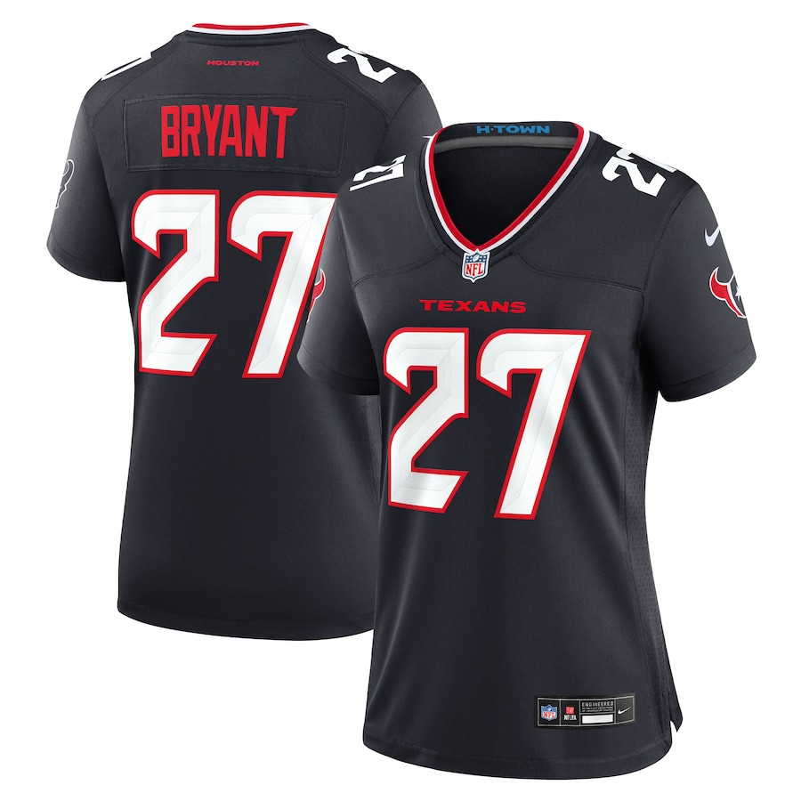 Myles Bryant 27 Houston Texans Women's Team Game Jersey - Navy JS9185 Saliibo