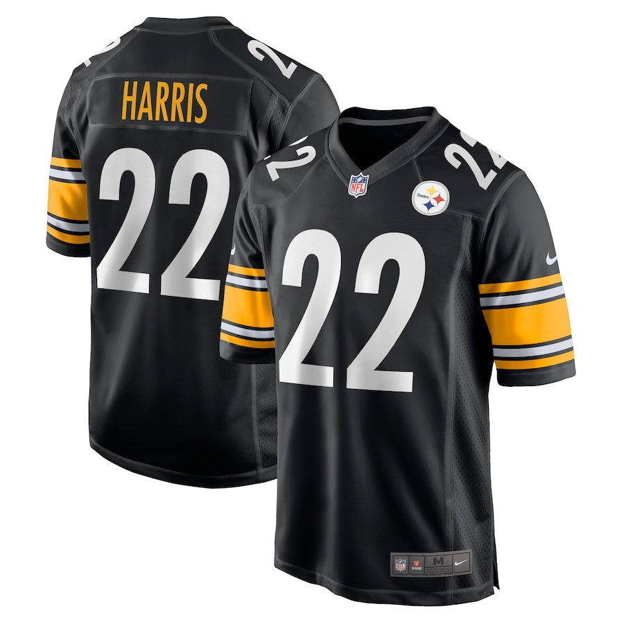 Najee Harris 22 Pittsburgh Steelers Game Men Jersey - Black JS5716 Saliibo