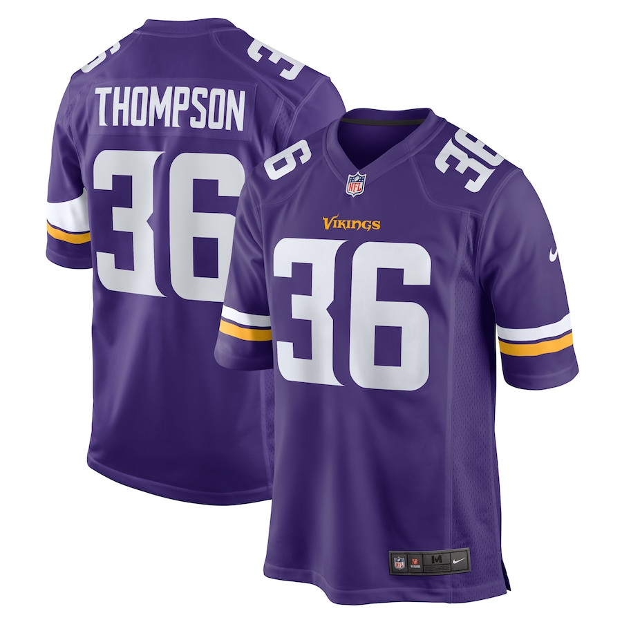NaJee Thompson 36 Minnesota Vikings Game Men Jersey - Purple JS6323 Saliibo