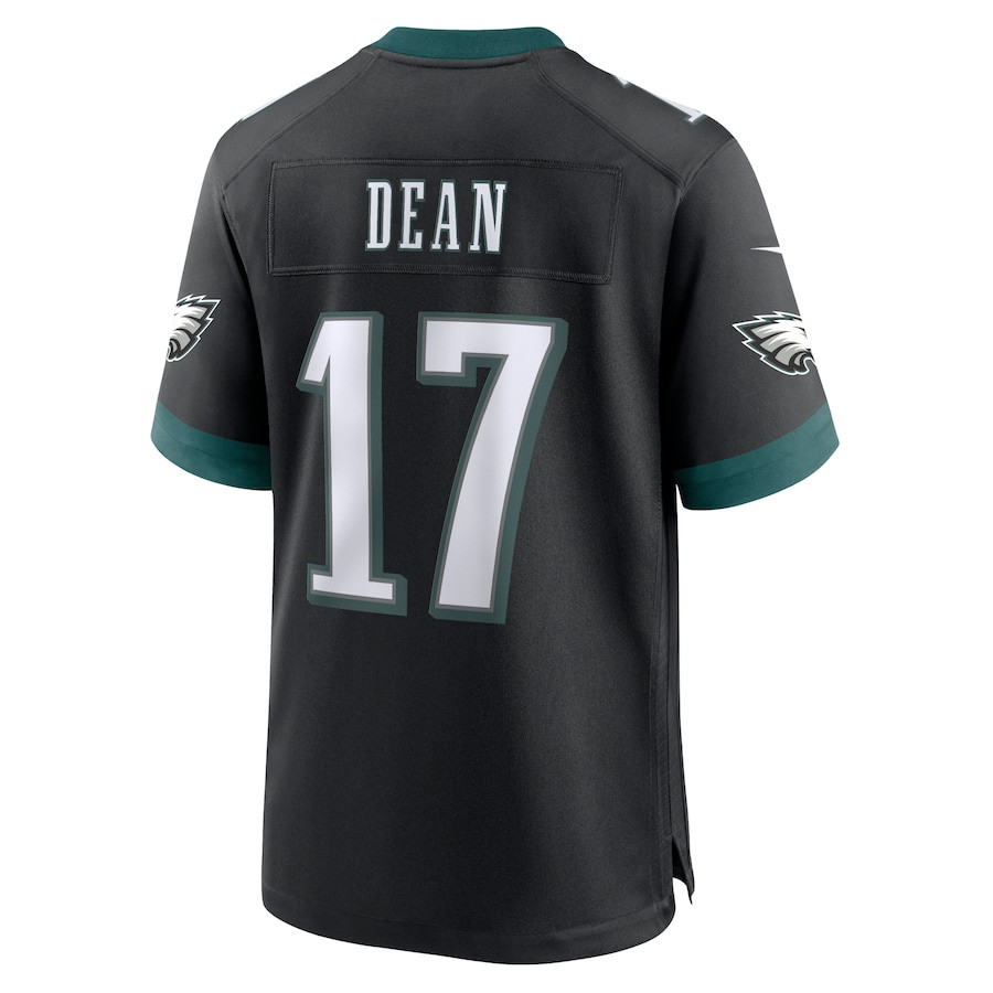 Nakobe Dean 17 Philadelphia Eagles Alternate Game Men Jersey - Black JS6872 Saliibo - Image 3