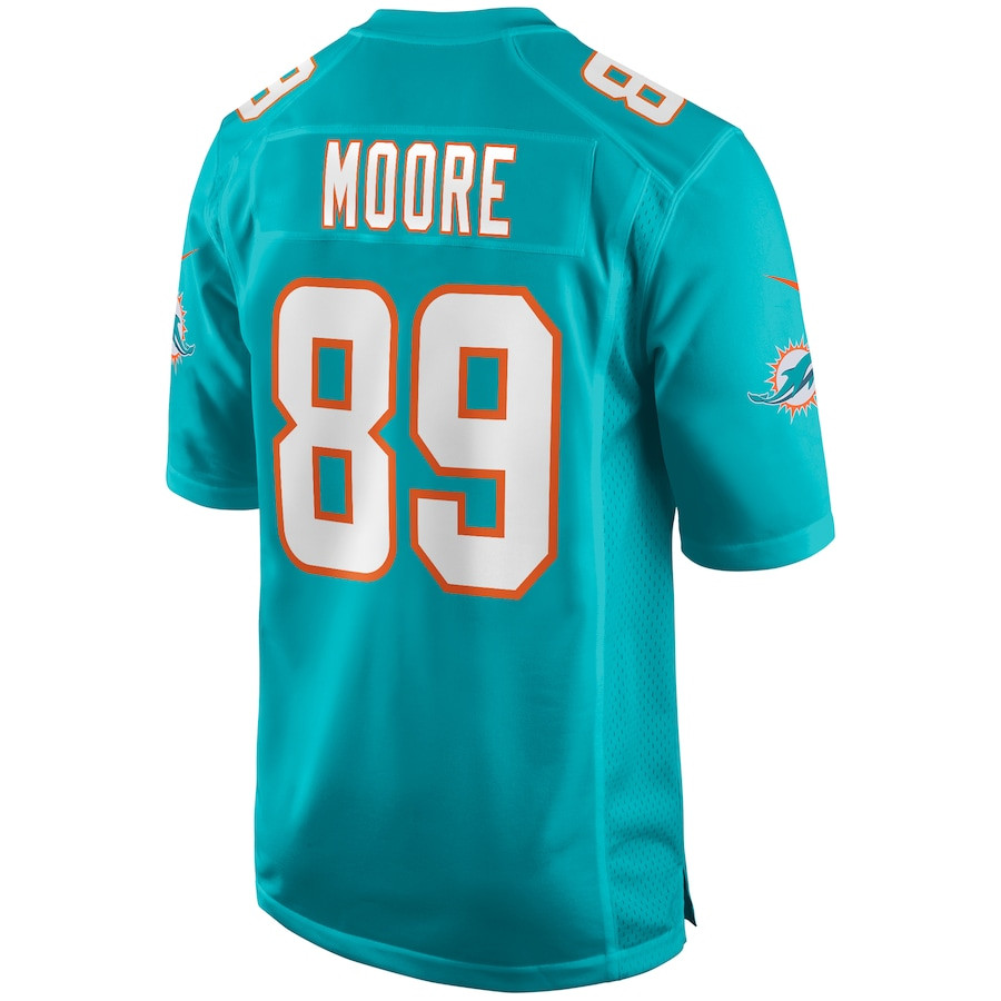 Nat Moore 89 Miami Dolphins Men Game Retired Jersey - Aqua JS4311 Saliibo - Image 3