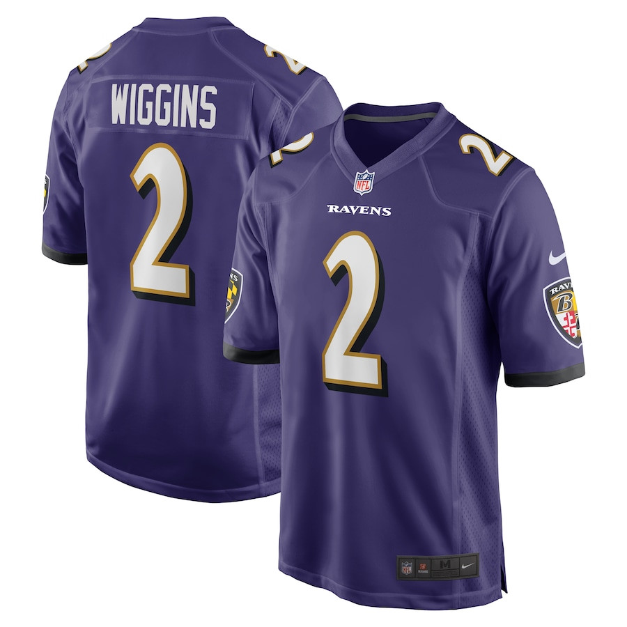 Nate Wiggins 2 Baltimore Ravens Player Game Jersey - Men JS7444 Saliibo