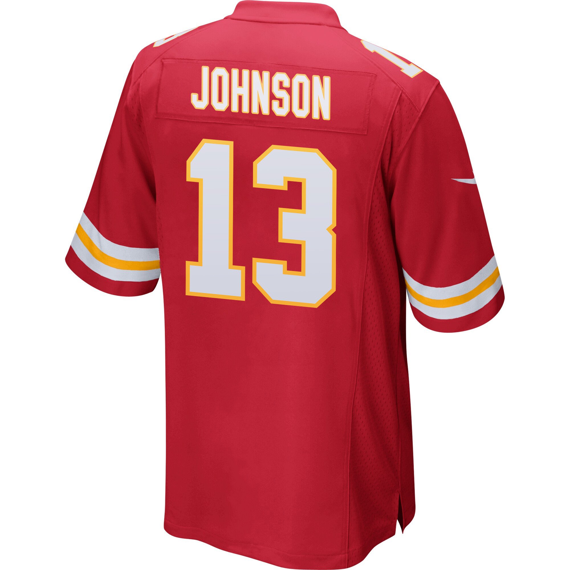 Nazeeh Johnson 13 Kansas City Chiefs AFC Champions Patch Game Men Jersey - Red JS4303 Saliibo - Image 3