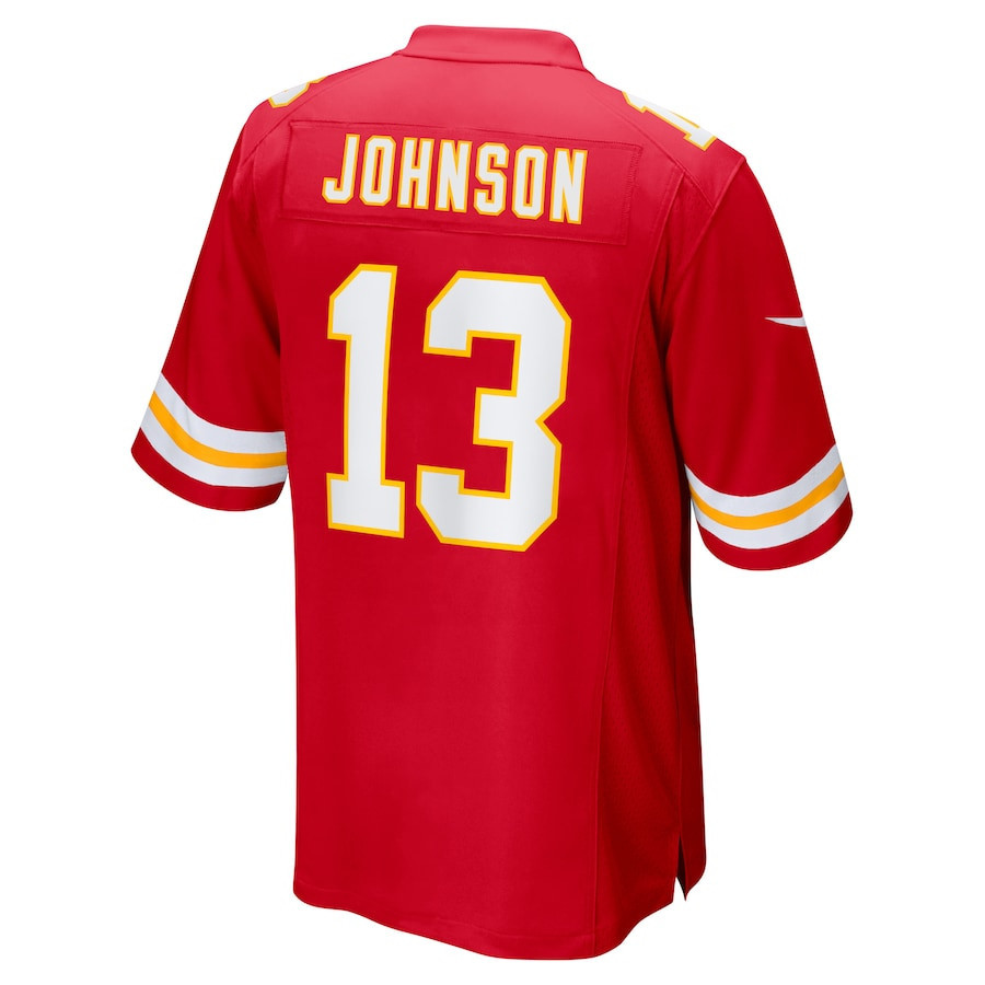 Nazeeh Johnson #13 Kansas City Chiefs Super Bowl LIX YOUTH Jersey - Red JS8260 Saliibo - Image 3