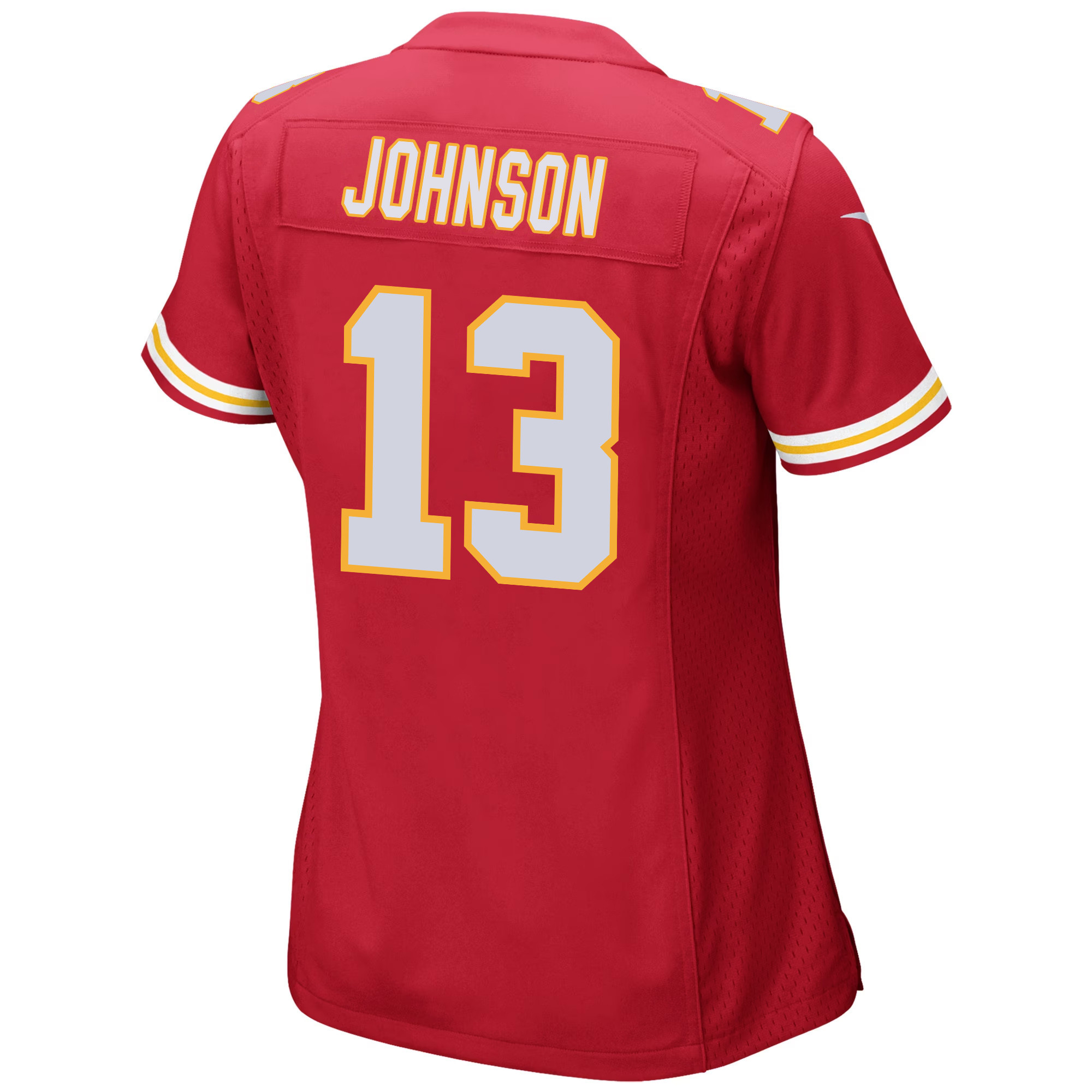 Nazeeh Johnson 13 Kansas City Chiefs Super Bowl LVIII Champions 4 Stars Patch Game Women Jersey - Red JS5980 Saliibo - Image 3