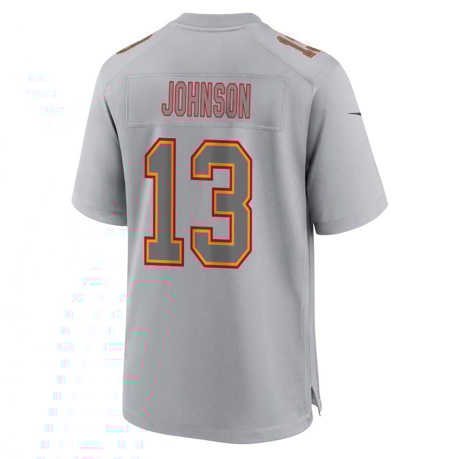 Nazeeh Johnson 13 Kansas City Chiefs Super Bowl LVIII Champions 4X Atmosphere Fashion Game Men Jersey - Gray JS5340 Saliibo - Image 3