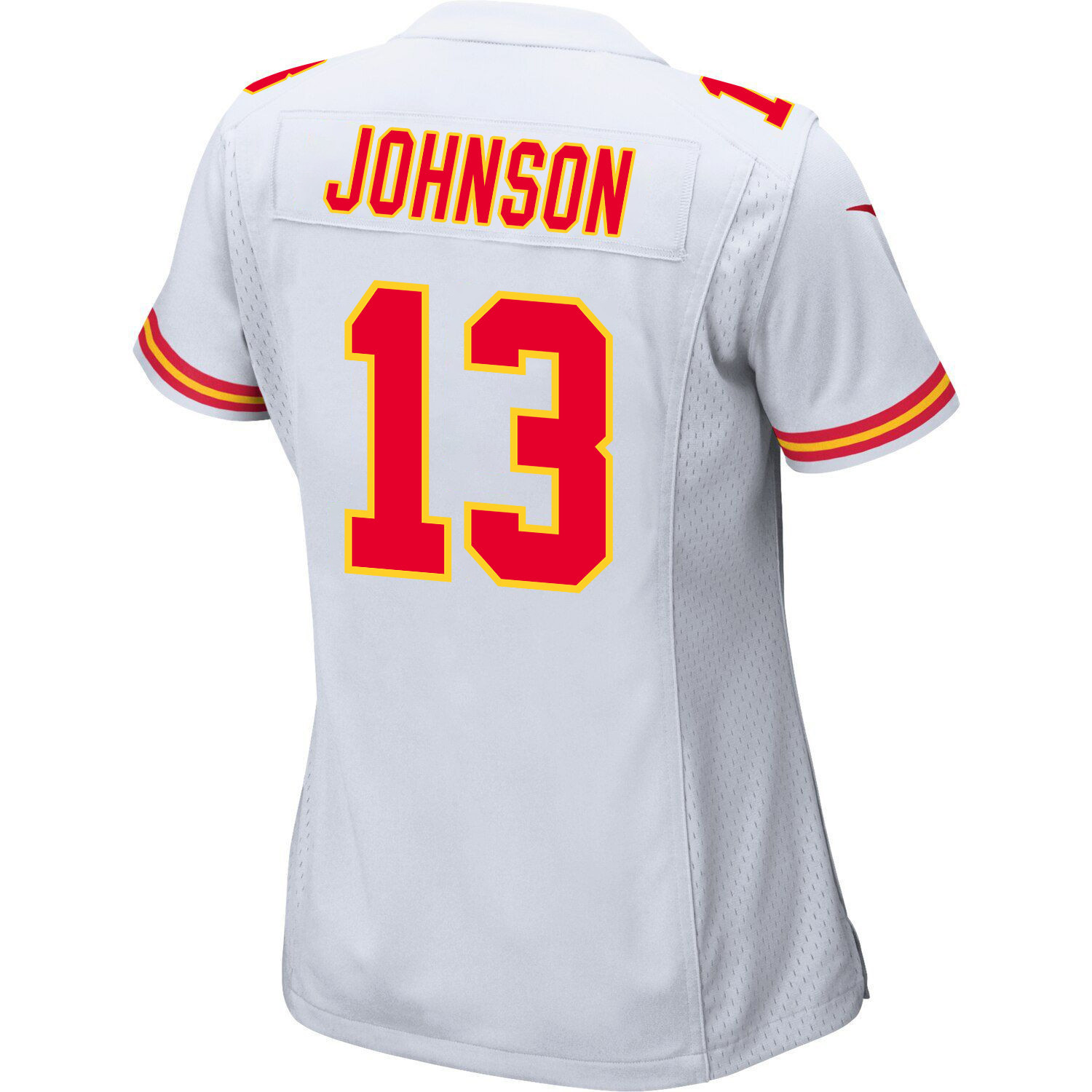 Nazeeh Johnson 13 Kansas City Chiefs Super Bowl LVIII Champions 4X Game Women Jersey - White JS2570 Saliibo - Image 3