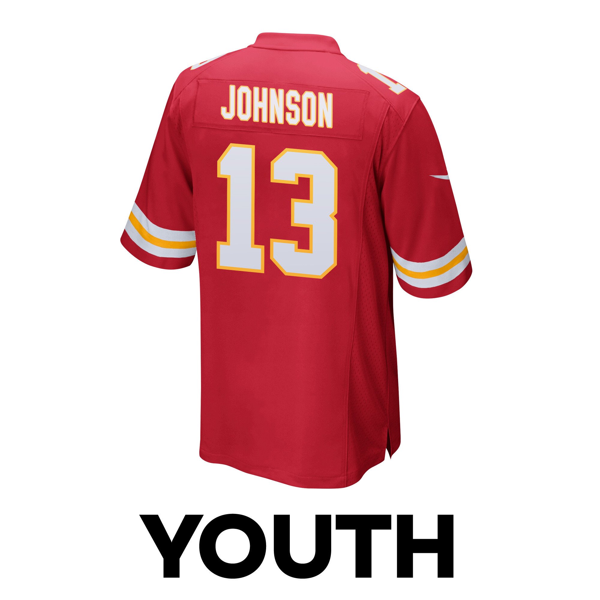 Nazeeh Johnson 13 Kansas City Chiefs Super Bowl LVIII Champions 4X Game YOUTH Jersey - Red JS3123 Saliibo - Image 3