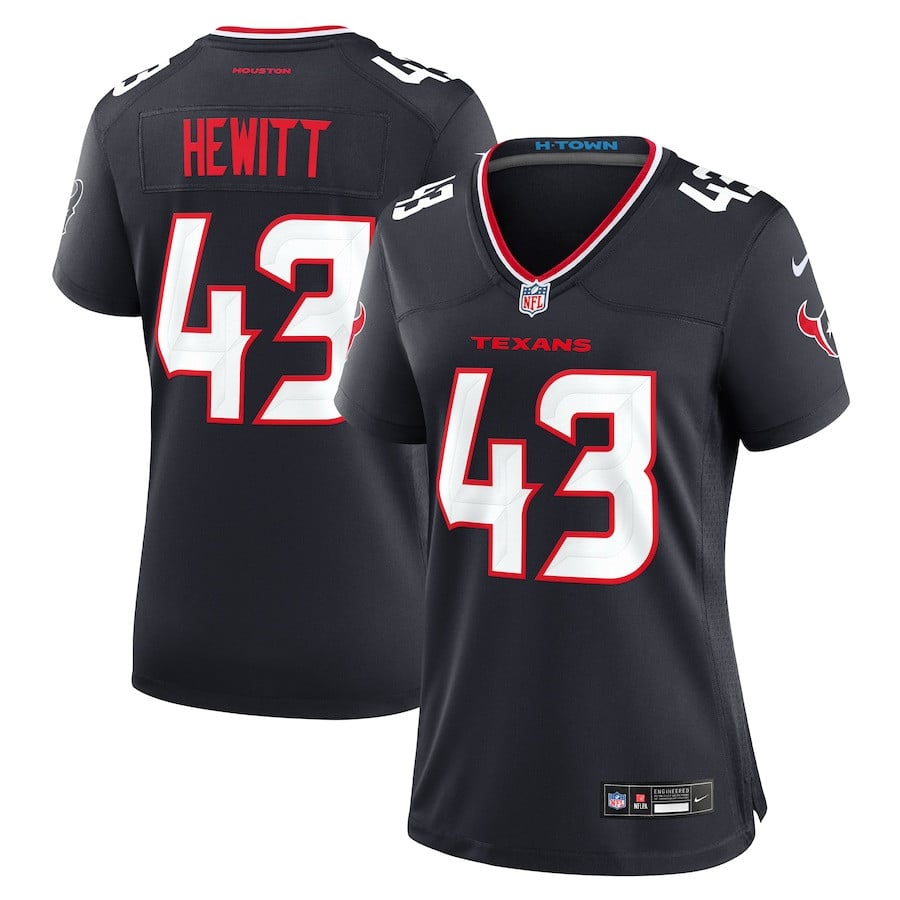 Neville Hewitt 43 Houston Texans Women's Team Game Jersey - Navy JS4471 Saliibo