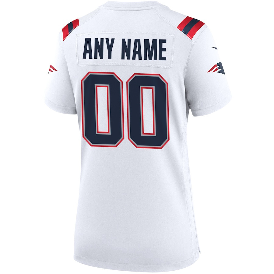 New England Patriots Women Custom Game Jersey - White JS3135 Saliibo - Image 3