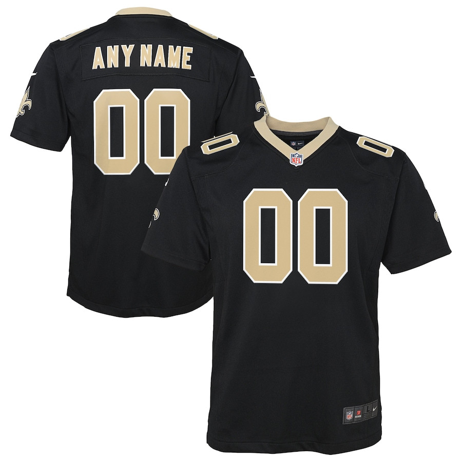 New Orleans Saints Custom Game YOUTH Jersey - Black JS4438 Saliibo
