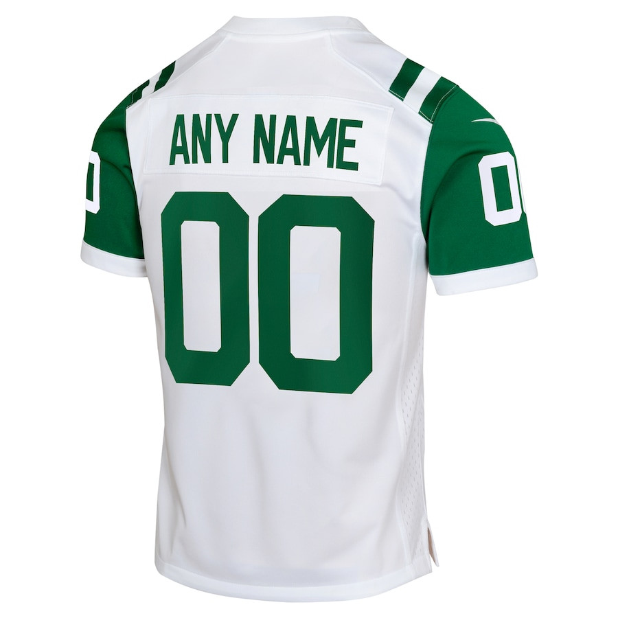 New York Jets Classic Alternate Custom YOUTH Jersey - White JS8608 Saliibo - Image 3