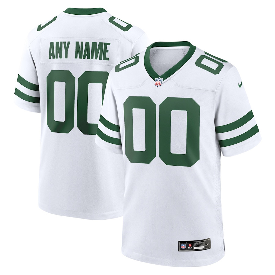 New York Jets Custom Game Men Jersey - Legacy White JS3777 Saliibo