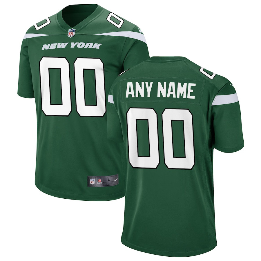 New York Jets Men Game Custom Jersey - Gotham Green JS1483 Saliibo