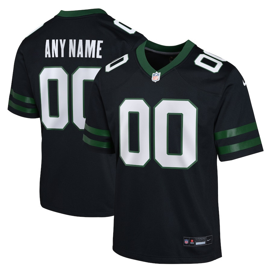 New York Jets Youth Game Jersey Customized , Legacy Black JS9335 Saliibo