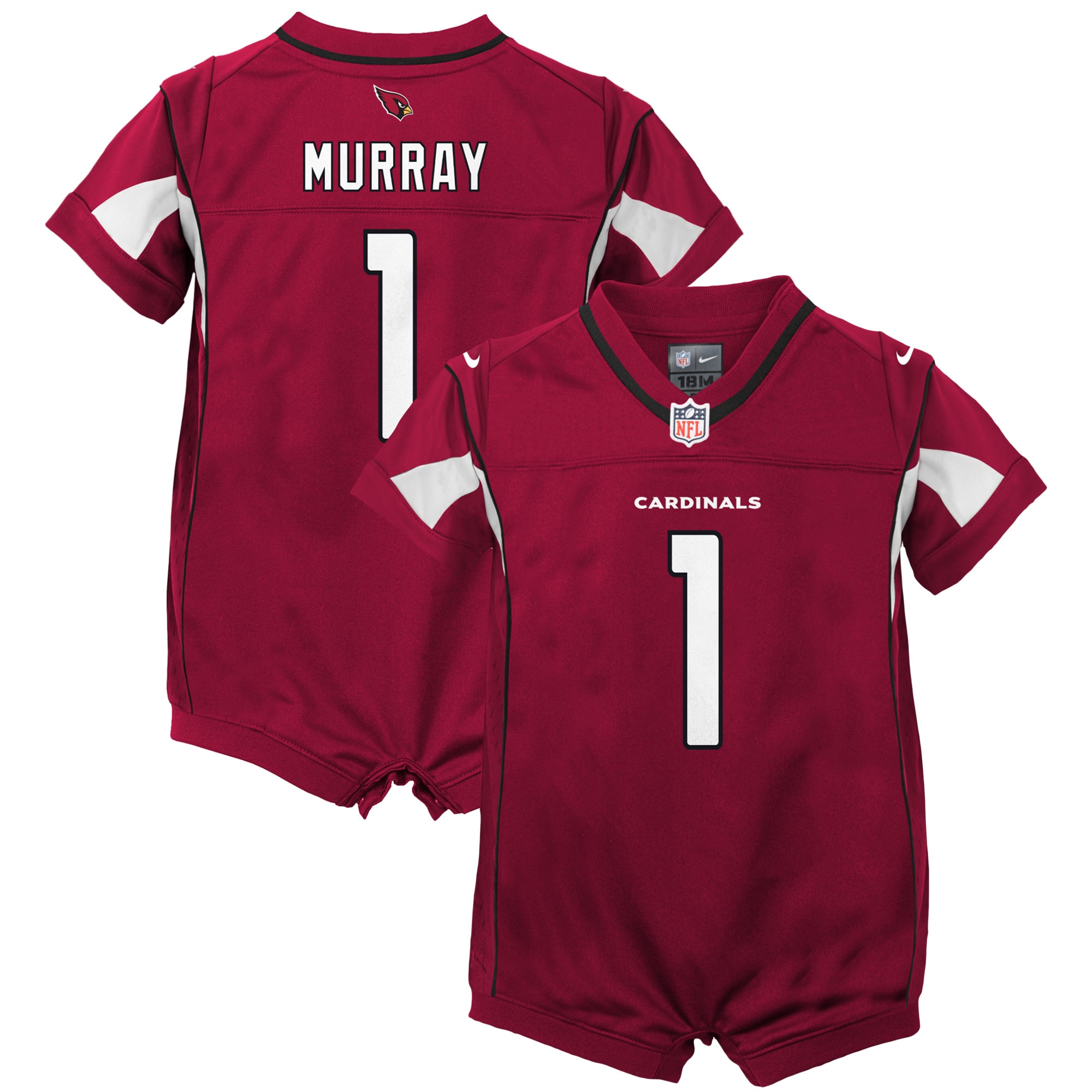 Newborn & Infant Arizona Cardinals Kyler Murray Cardinal Game Romper Jersey JS5161 Saliibo