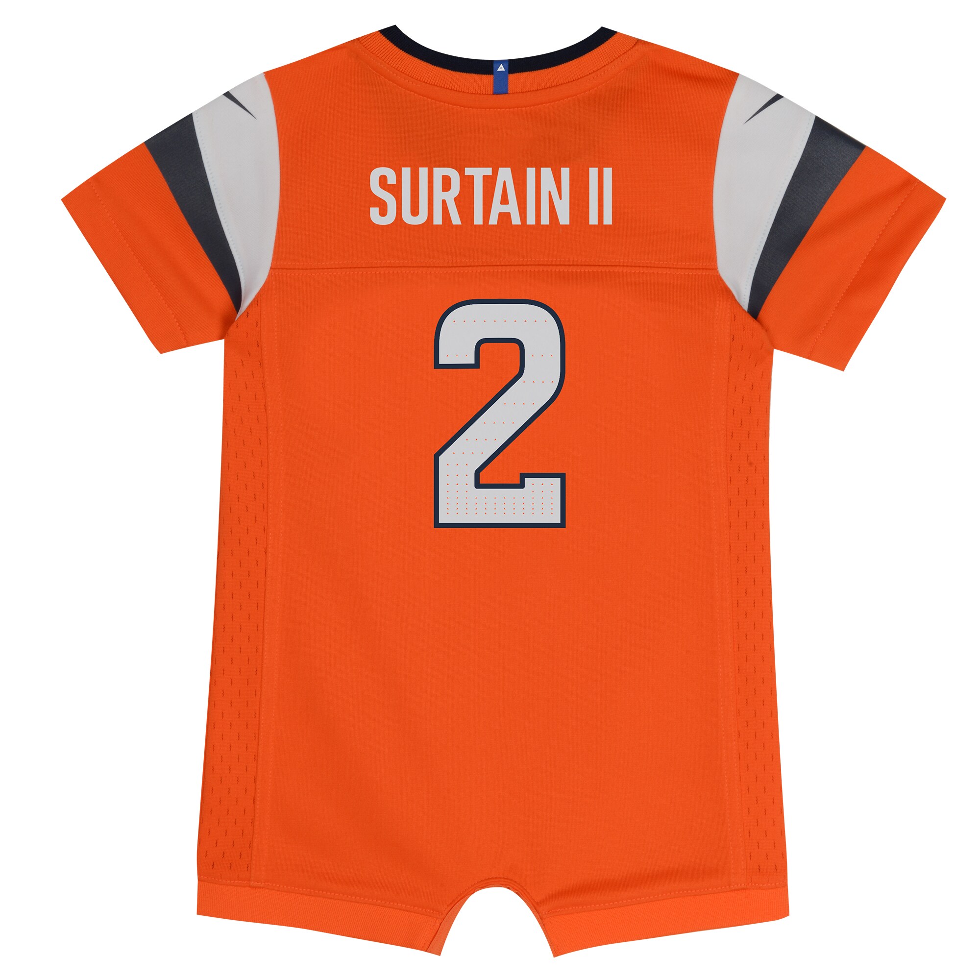 Newborn & Infant Denver Broncos Patrick Surtain II Orange Mile High Collection Game Romper Jersey JS3588 Saliibo - Image 3