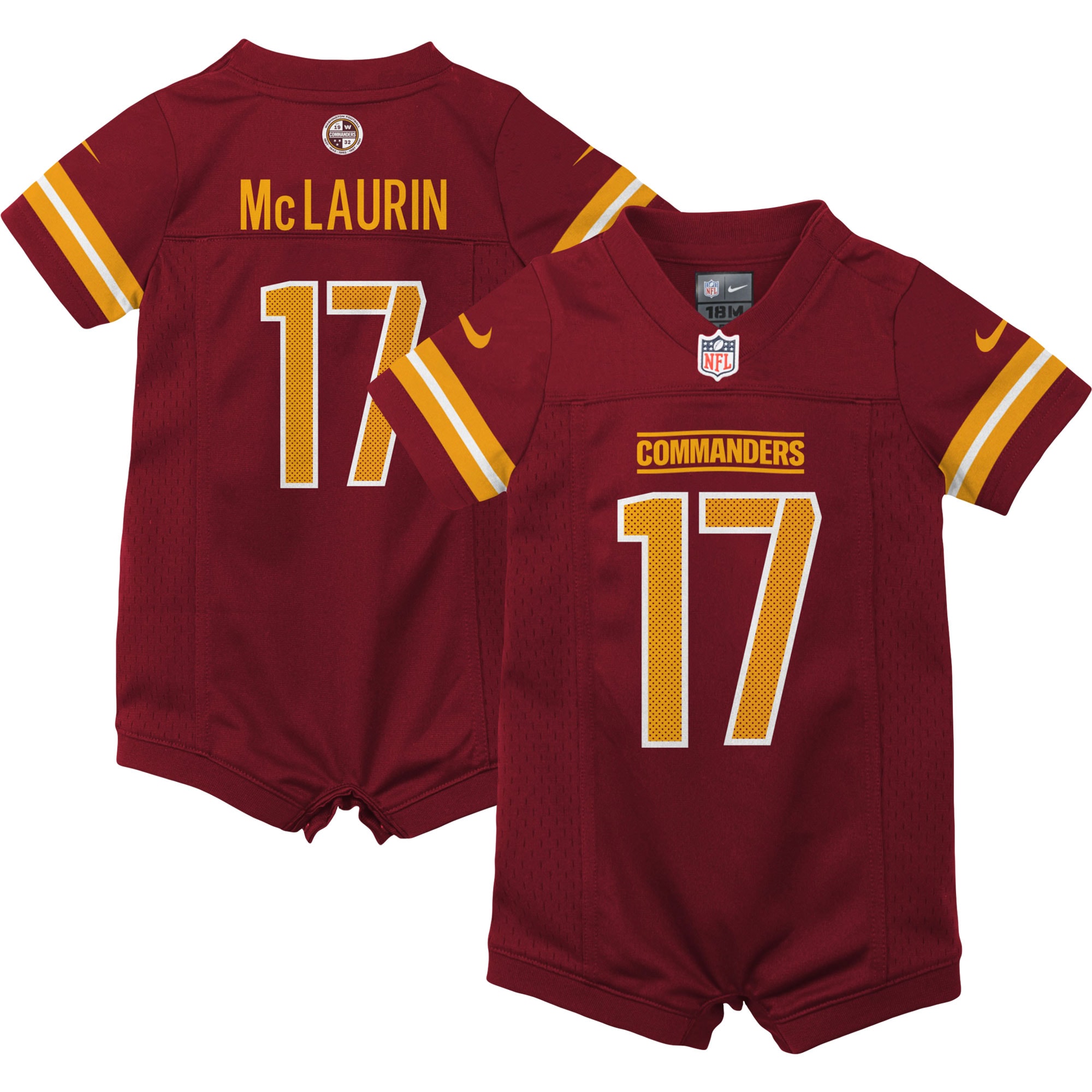 Newborn & Infant Washington Commanders Terry McLaurin Burgundy Game Romper Jersey JS2317 Saliibo