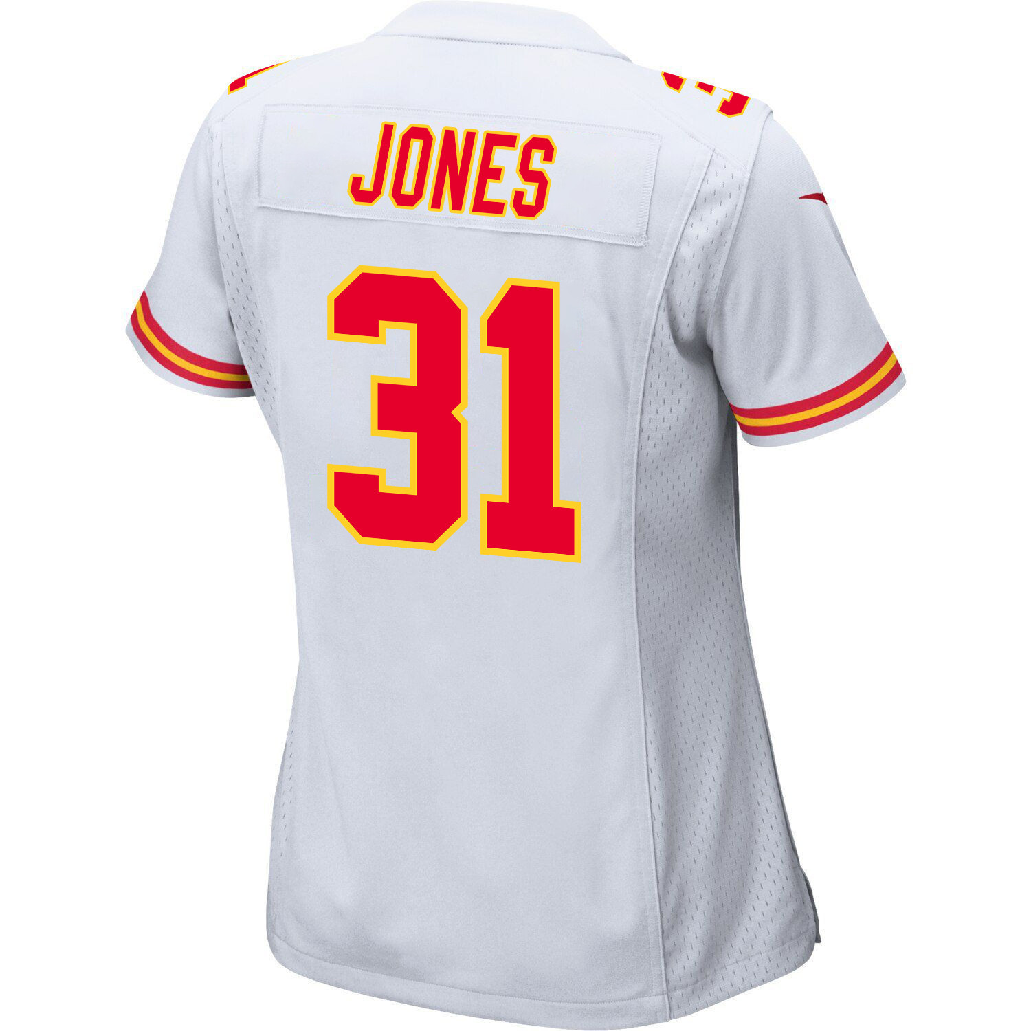 Nic Jones 31 Kansas City Chiefs Super Bowl LVIII Patch Game Women Jersey - White JS5339 Saliibo - Image 3