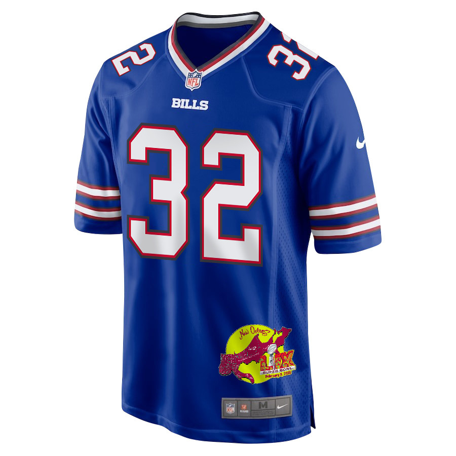 Nicholas Morrow 32 Buffalo Bills Super Bowl LIX New Orleans Patch Game Men Jersey - Royal JS4546 Saliibo - Image 3