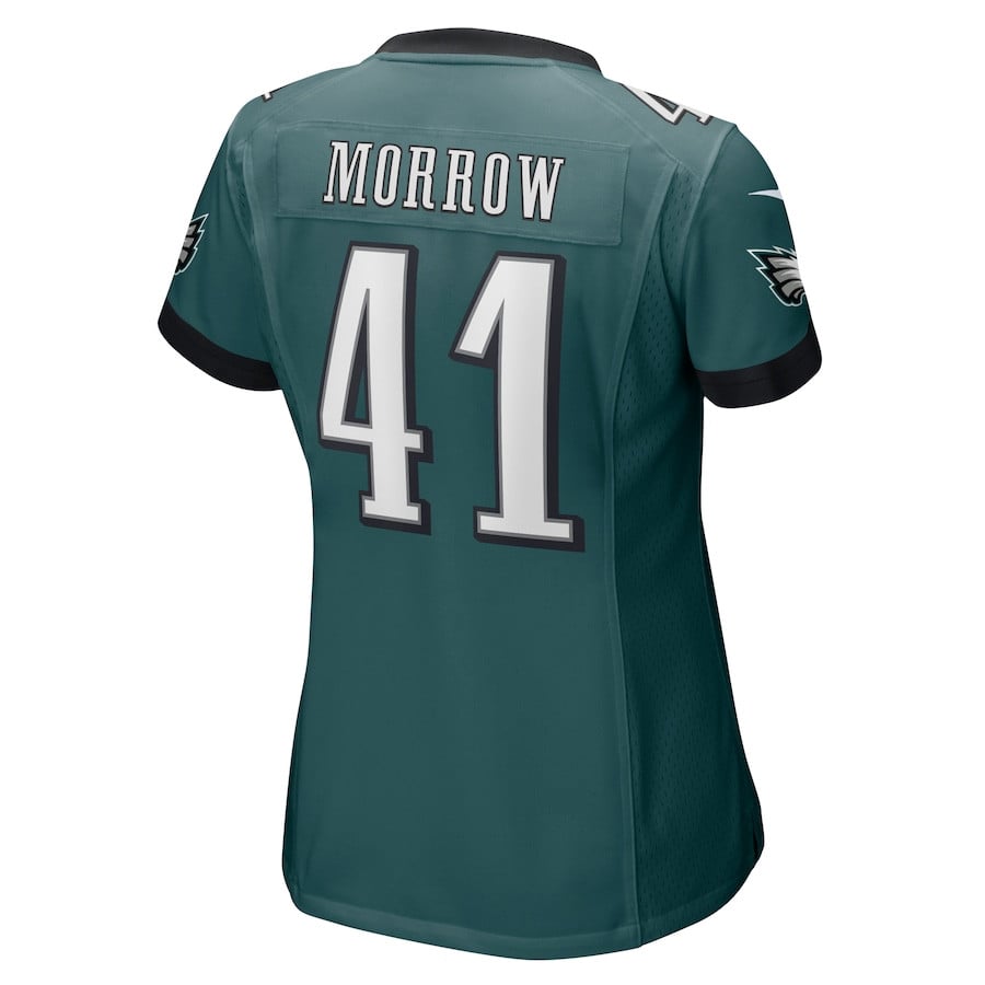Nicholas Morrow 41 Philadelphia Eagles Women Game Jersey - Midnight Green JS5689 Saliibo - Image 3