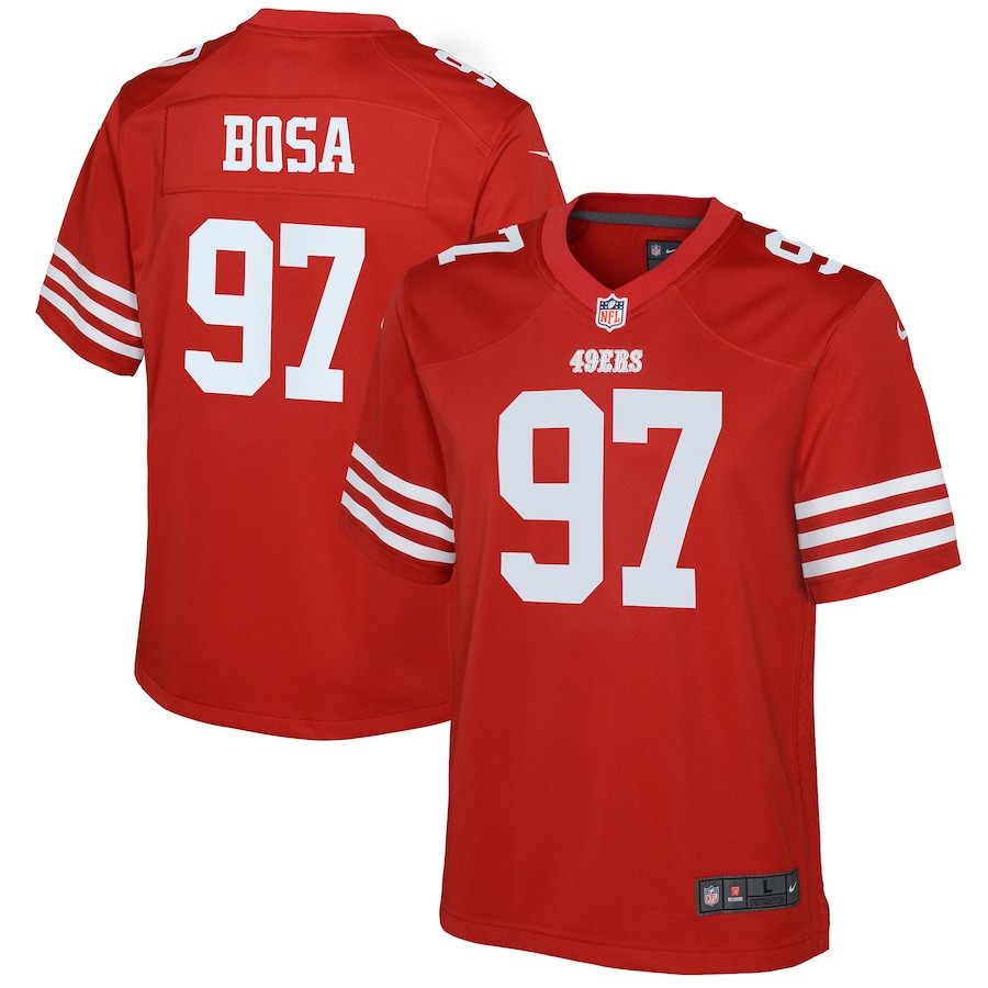 Nick Bosa 97 San Francisco 49ers YOUTH Game Jersey - Scarlet JS2772 Saliibo