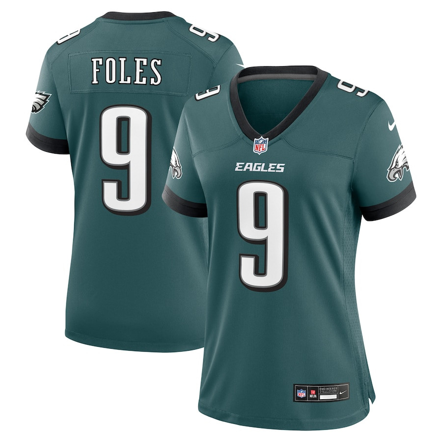 Nick Foles 9 Philadelphia Eagles Team Retired Player Game Jersey - Midnight Green JS2485 Saliibo