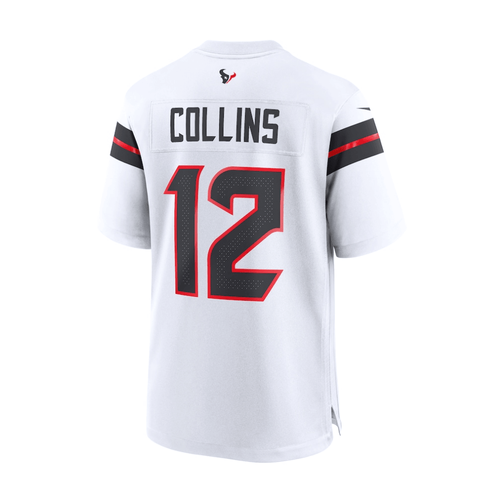 Nico Collins 12 Houston Texans 2025 Pro Bowl Patch Game Men Jersey - White JS3499 Saliibo - Image 3