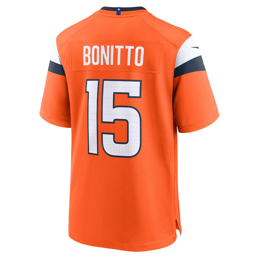 Nik Bonitto 15 Denver Broncos Team Game Men Jersey - Orange JS9338 Saliibo - Image 3
