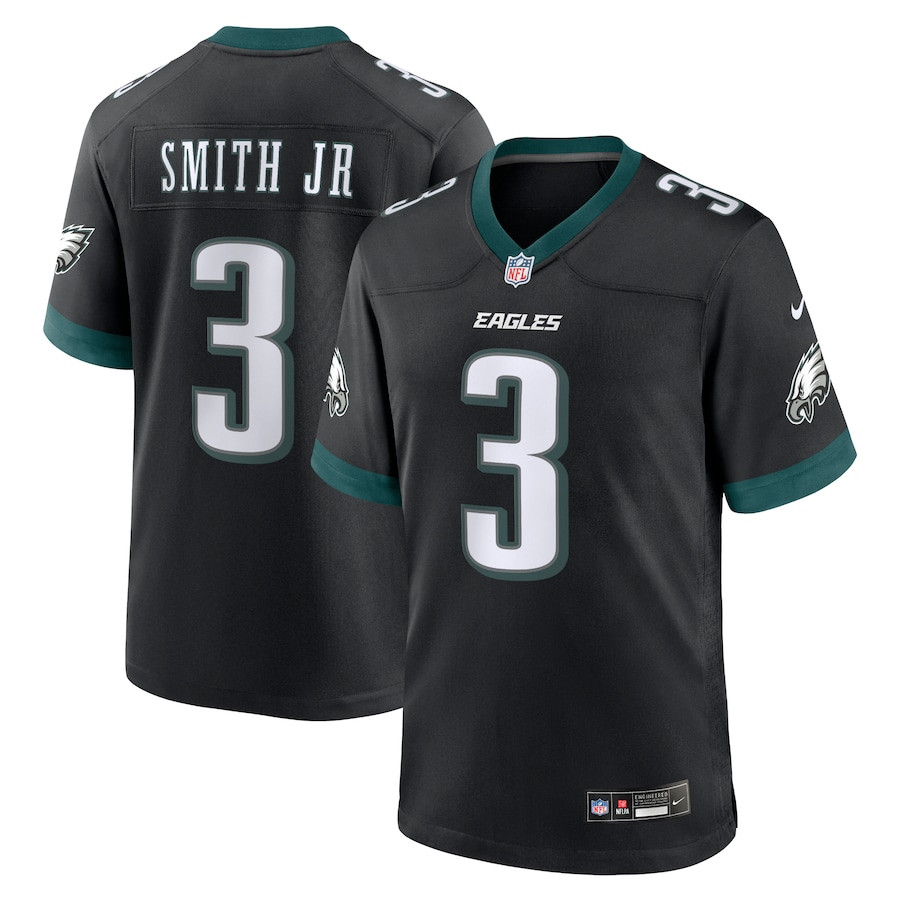 Nolan Smith 3 Philadelphia Eagles Alternate Game Men Jersey - Black JS5822 Saliibo