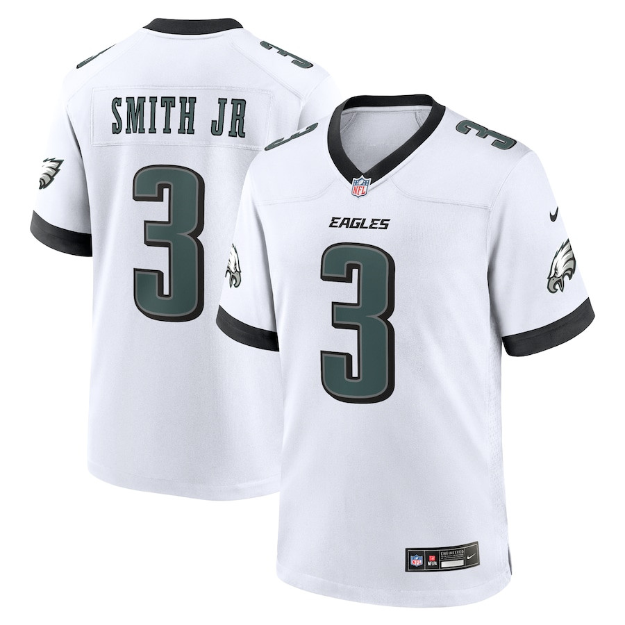 Nolan Smith 3 Philadelphia Eagles Game Men Jersey - White JS5691 Saliibo